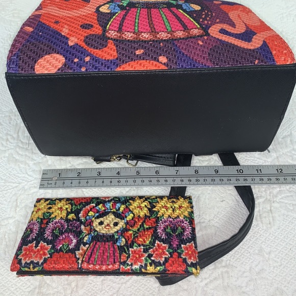 Maria\'s Mexican Leather Purse Backpack & Wallet Woven Handbag NICE‎ Doll Cute main image 5